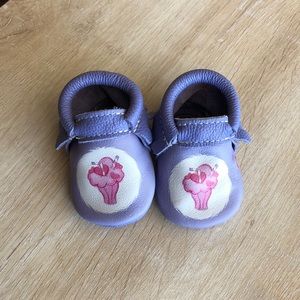 Freshly Picked Purple Care Bear Moccasin Size 1